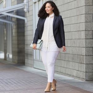 Marina Rinaldi Cima Navy Polka Dot Blazer size 29 - US 20W